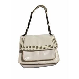 Patricia Nash Discovery Studded Leather Merano Crossbody White